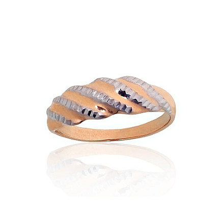 Sieviešu,  - Zelta gredzens, 20, 2.11 g, Sarkanais Zelts 585 prove, rodijs (pārklājums)