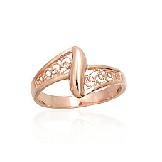 Zelta gredzens, 19.5, 2.61 g, Sarkanais Zelts 585 prove