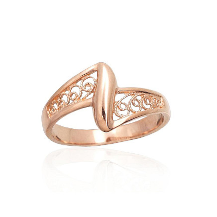 Sieviešu,  - Zelta gredzens, 20.5, 2.66 g, Sarkanais Zelts 585 prove