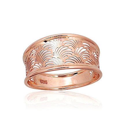 Sieviešu,  - Zelta gredzens, 19.5, 1.76 g, Sarkanais Zelts 585 prove