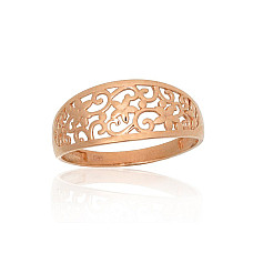 Zelta gredzens, 19, 1.74 g, Sarkanais Zelts 585 prove