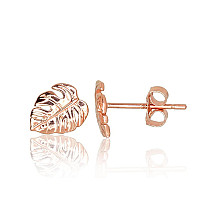 Gold classic studs earrings, 0.54 g, Red Gold 585 fineness