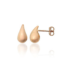 Gold classic studs earrings, Red Gold 585 fineness