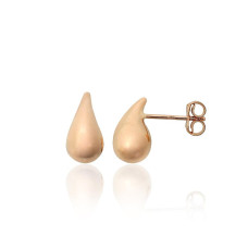 Золотые серьги-пуссеты, 1.05 g, Красное Золото 585 проба