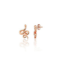 Gold classic studs earrings, Red Gold 585 fineness