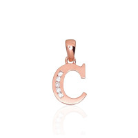 Zelta kulons, 0.46 g, Sarkanais Zelts 585 prove, Cirkoni, Burts: C