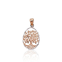 Gold pendant, Red Gold 585 fineness, Rhodium (Plating)