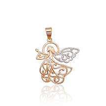 Angel, Gold pendant, Red Gold 585 fineness, Rhodium (Plating)