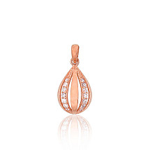 Gold pendant, Red Gold 585 fineness, Zirkons