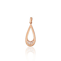 Gold pendant, Red Gold 585 fineness, Zirkons