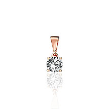 Gold pendant, Red Gold 585 fineness, Zirkons