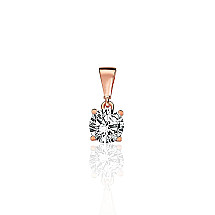 Gold pendant, Red Gold 585 fineness, Zirkons