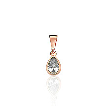 Gold pendant, Red Gold 585 fineness, Zirkons
