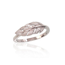 Silver ring, Silver 925 fineness, Rhodium (Plating), Zirkons