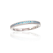 Серебряное кольцо, 16.5, 1.7 g, Серебро 925 проба, родий (покрытие), Цирконы