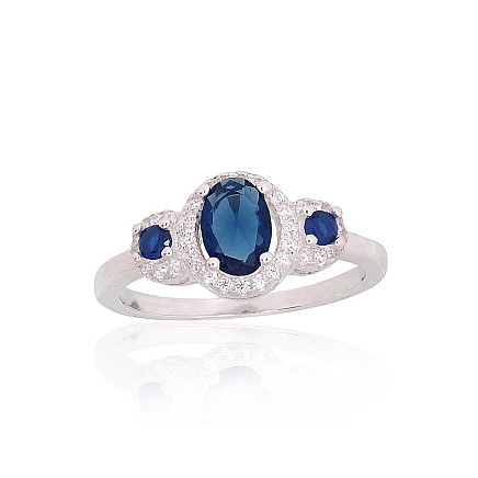 Women,  - Silver ring, 18, 3 g, Silver 925 fineness, Zirkons