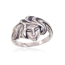 Silver ring, Silver 925 fineness, oxide (Plating)