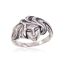 Silver ring, 17.5, 5 g, Silver 925 fineness, oxide (Plating)
