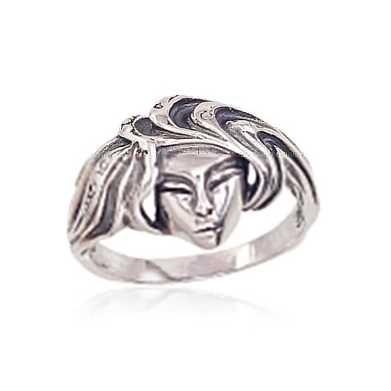 Women,  - Silver ring, 18, 5.7 g, Silver 925 fineness, oxide (Plating)