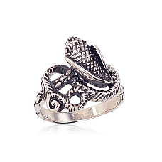 Серебряное кольцо, 16.5, 4.8 g, Серебро 925 проба, оксид (покрытие)