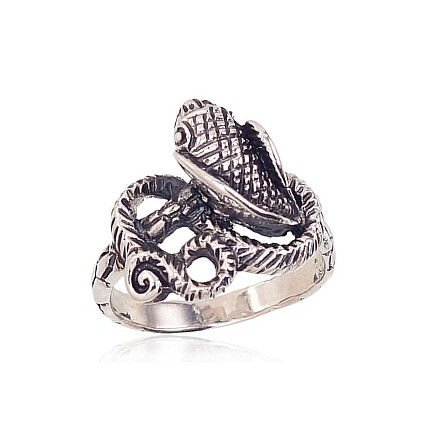 Женские,  - Серебряное кольцо, 16.5, 4.8 g, Серебро 925 проба, оксид (покрытие)