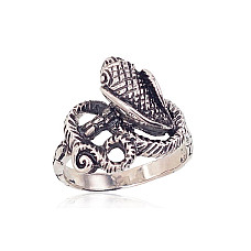 Серебряное кольцо, 18, 5.1 g, Серебро 925 проба, оксид (покрытие)