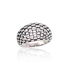 Серебряное кольцо, 17.5, 4.3 g, Серебро 925 проба, оксид (покрытие)