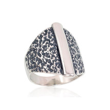 Серебряное кольцо, Серебро 925 проба, оксид (покрытие)