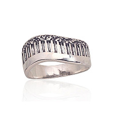 Silver ring, 17, 3.4 g, Silver 925 fineness, oxide (Plating)