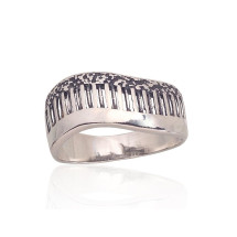 Серебряное кольцо, Серебро 925 проба, оксид (покрытие)