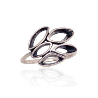 Серебряное кольцо, 17, 2.9 g, Серебро 925 проба, оксид (покрытие)