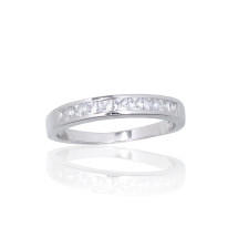 Silver ring, Silver 925 fineness, Rhodium (Plating), Zirkons