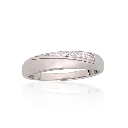 Women,  - Silver ring, Silver 925 fineness, Rhodium (Plating), Zirkons