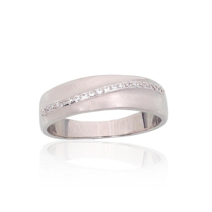 Women,  - Silver ring, 17, 3 g, Silver 925 fineness, Rhodium (Plating), Zirkons