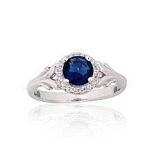 Silver ring, 18, 3 g, Silver 925 fineness, Rhodium (Plating), Zirkons