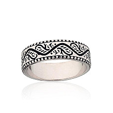 Silver ring, 18, 4.2 g, Silver 925 fineness, oxide (Plating)