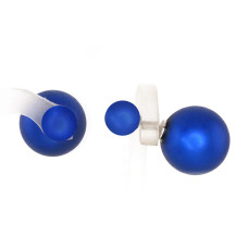 Silver stud earrings, Silver 925 fineness, Plastic