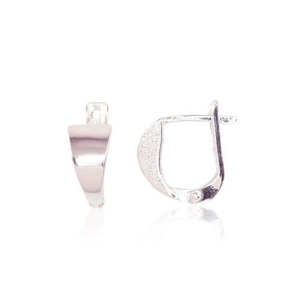 English lock,  - Silver earrings with english lock, 2.2 g, Silver 925 fineness