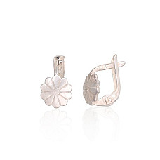 Silver earrings with 'english' lock, 1.5 g, Silver 925 fineness