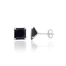 Silver stud earrings, Silver 925 fineness, Zirkons