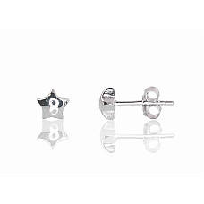 Silver stud earrings, Silver 925 fineness, Rhodium (Plating)