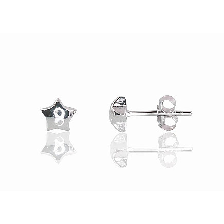 stud,  - Silver stud earrings, Silver 925 fineness, Rhodium (Plating)