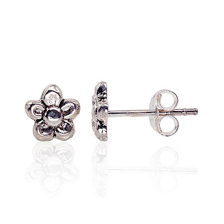 stud,  - Silver stud earrings, Silver 925 fineness, oxide (Plating)