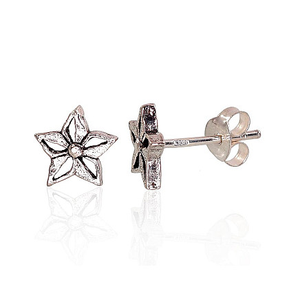 stud,  - Silver stud earrings, Silver 830, oxide (Plating)