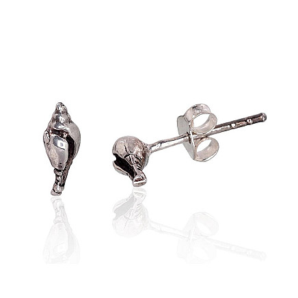stud,  - Silver stud earrings, Silver 925 fineness, oxide (Plating)