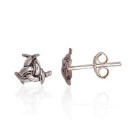 Серебряные серьги-пуссеты, 0.8 g, Серебро 925 проба, оксид (покрытие)