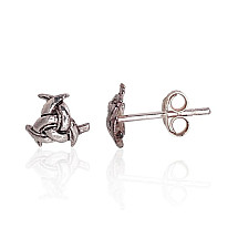 Silver stud earrings, Silver 925 fineness, oxide (Plating)