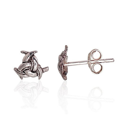 Пуссеты,  - Серебряные серьги-пуссеты, 0.8 g, Серебро 925 проба, оксид (покрытие)