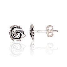 Silver stud earrings, Silver 925 fineness, oxide (Plating)