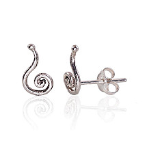 Silver stud earrings, Silver 925 fineness, oxide (Plating)